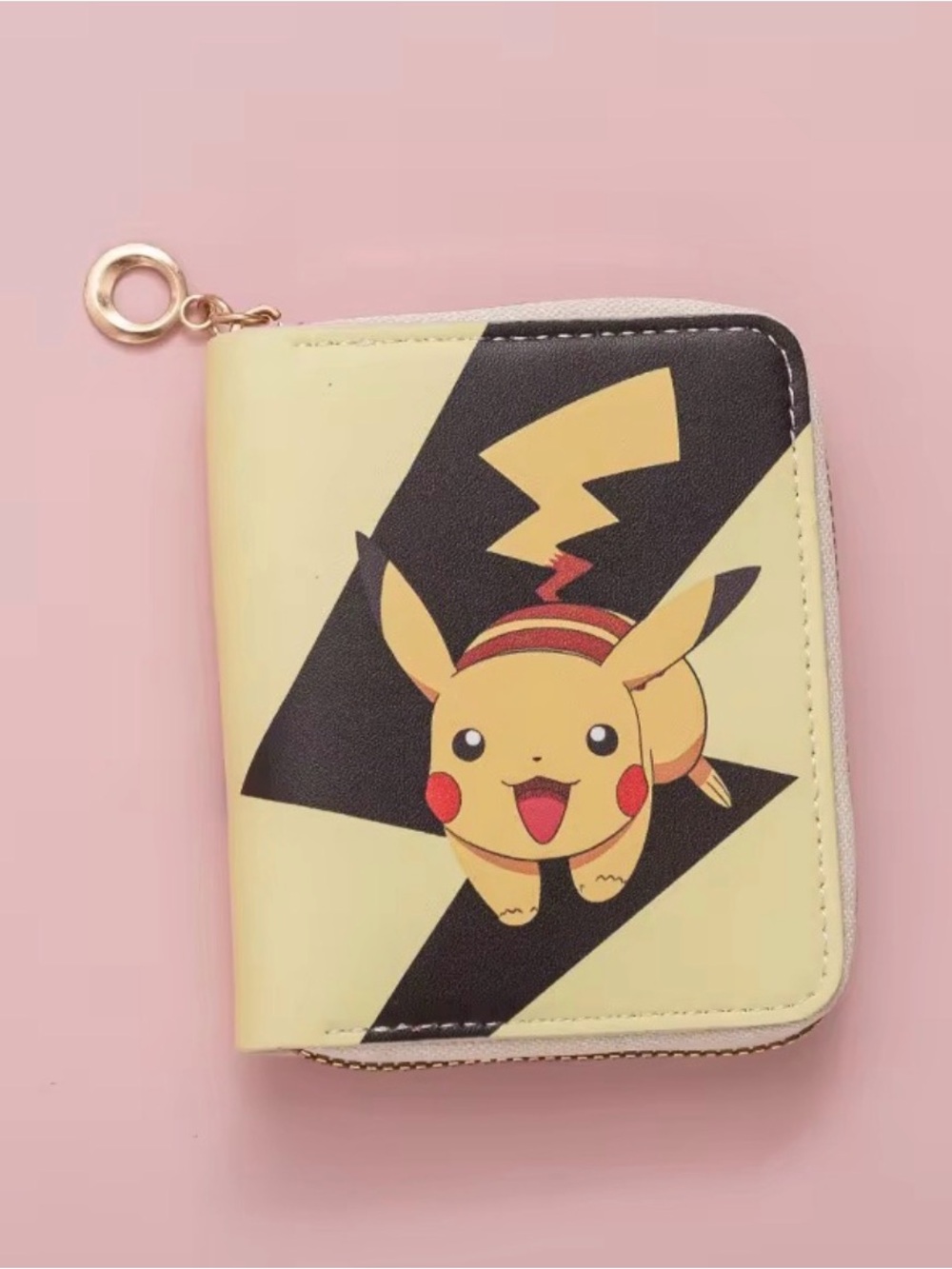 Pokemon Yellow and Black Pikachu Kids Zip Wallet
